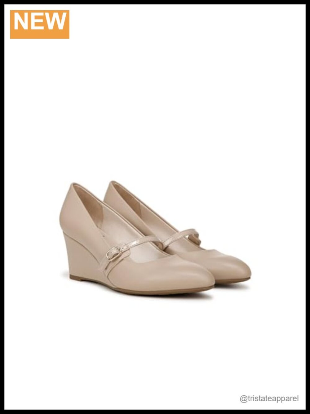 LifeStride Gio MJ 2 Mary Jane Wedge Pump, Faux Leather, Comfort